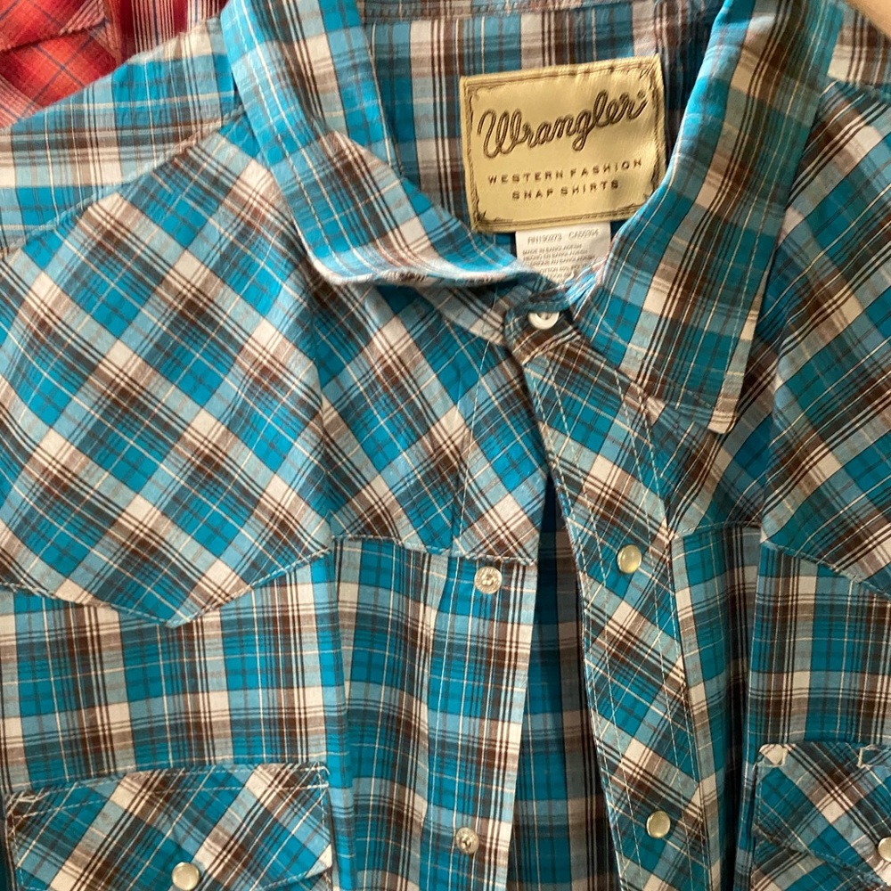 BLUE WRANGLER SHIRT